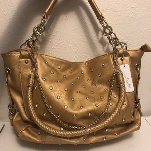 Gold studded purse